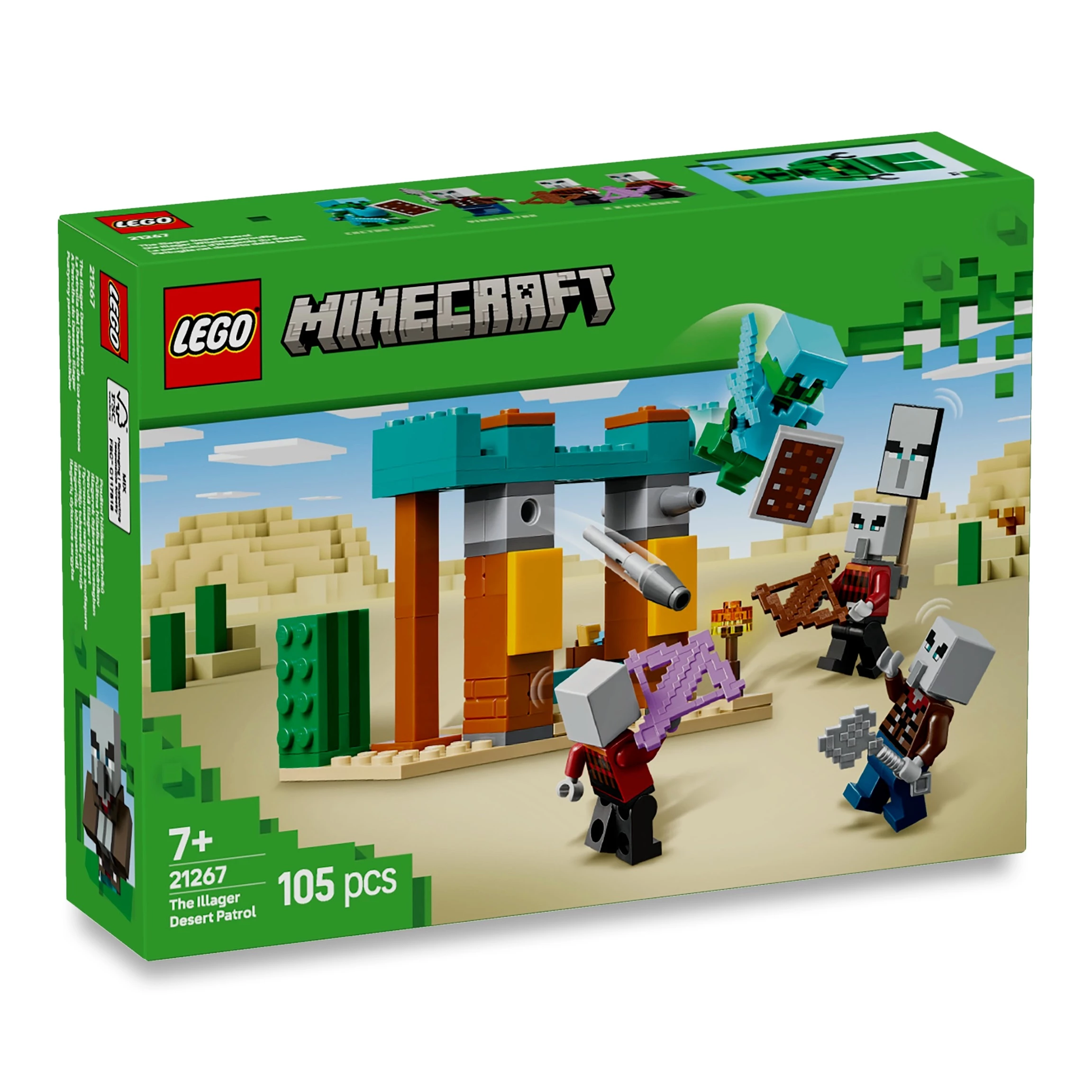 Конструктор LEGO Minecraft Пустельний патруль розбійника 105 деталей (21267)