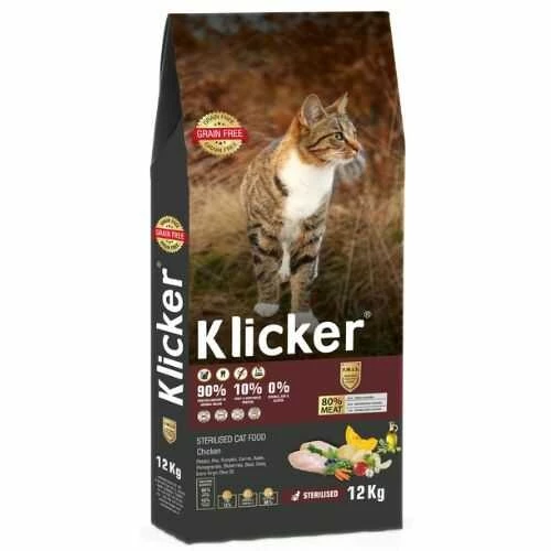 Корм сухий для стерилізованих котів Klicker беззерновий з куркою 12 кг (400204)