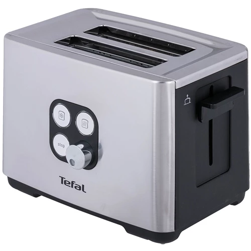 Тостер Tefal Cube TT420D30, 900Вт, нержавіюча сталь, чорний