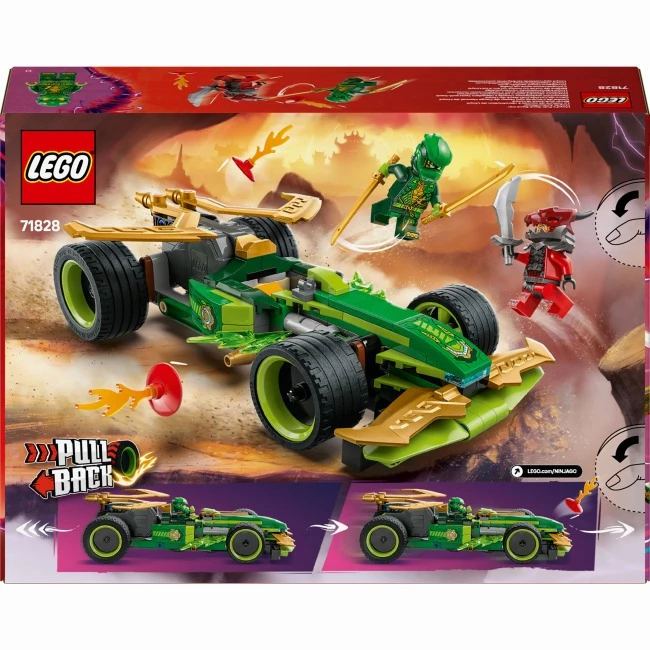 Конструктор LEGO Ninjago Автомобіль для перегонів Лойда з інерційним двигуном 181 деталь (71828)