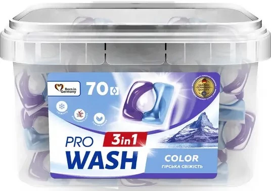 Капсули для прання Pro Wash Universal Гірська свіжість 70 шт (4823128004981)