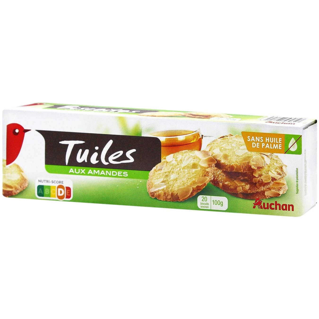 Печиво Auchan з мигдалем 100 г (3596710470617)