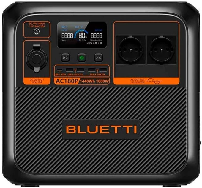 Зарядна станція Bluetti AC180P 1440Wh 400000mAh 1800W (PB931255)