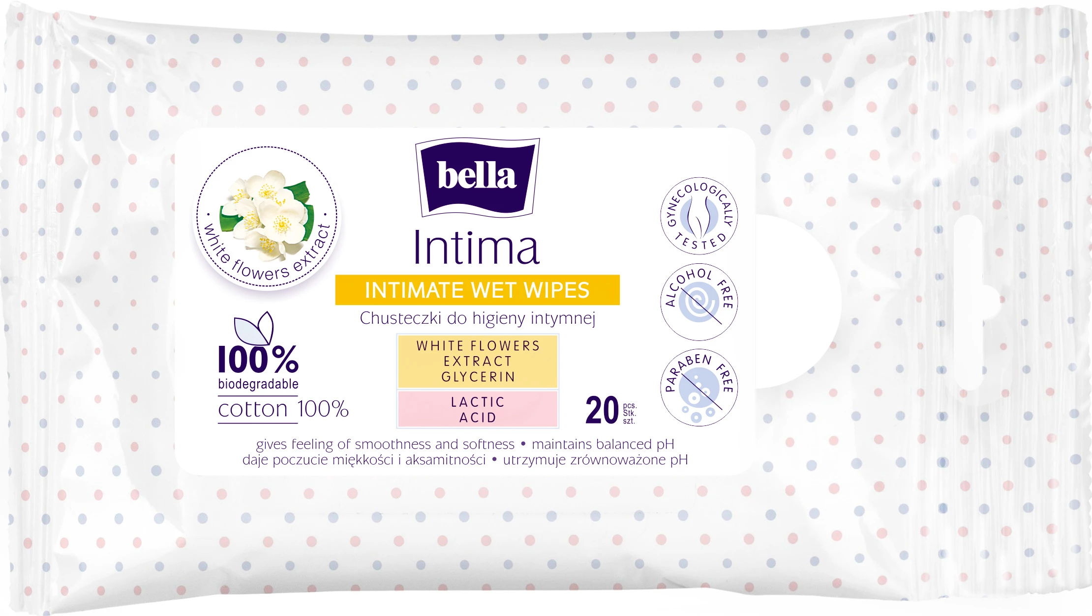 Серветки вологі для інтимної гігієни Bella Intima 20 шт (5900516421694)