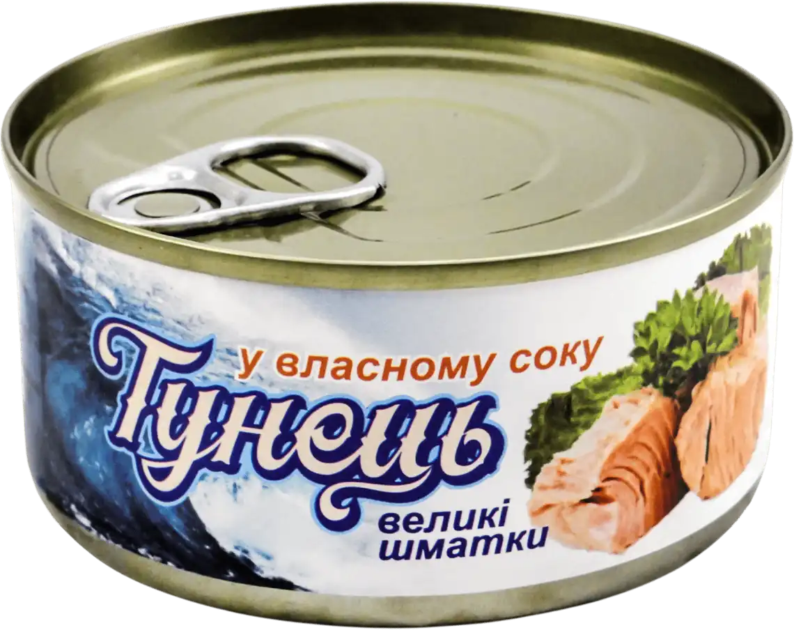 Тунець Ice Storm великі шматки у власному соку 185 г