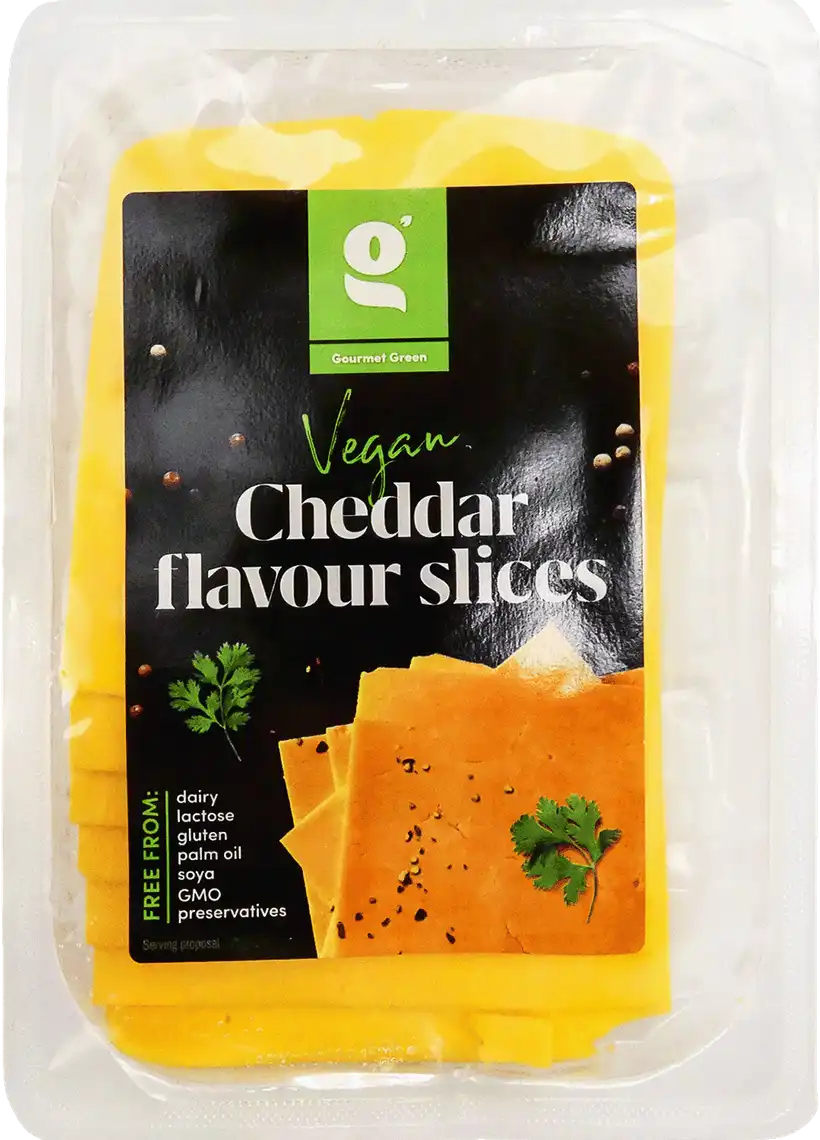 Сир Gourmet Green Чеддер веганський нарізка 150 г