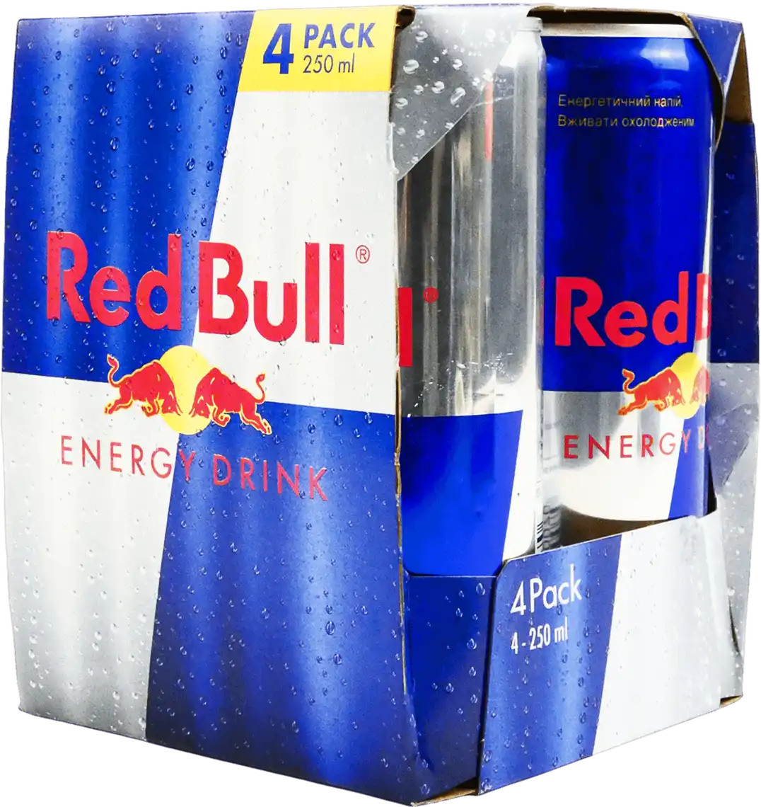 Енергетичний напій Red bull 4 шт по 250 мл