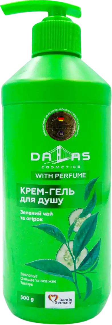 Крем-гель для душу Dalas Зелений чай та огірок 500 г