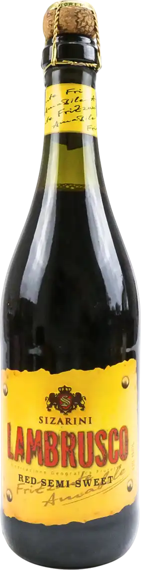 Вино ігристе Sizarini Lambrusco червоне напівсолодке 0.75 л