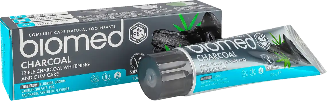 Зубна паста BioMed Charcoal Відбілююча 100мл