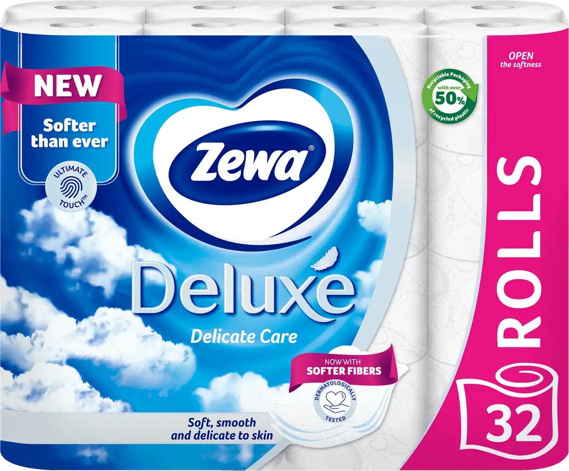 Папір туалетний Zewa Deluxe білий 3-х шаровий 32 шт