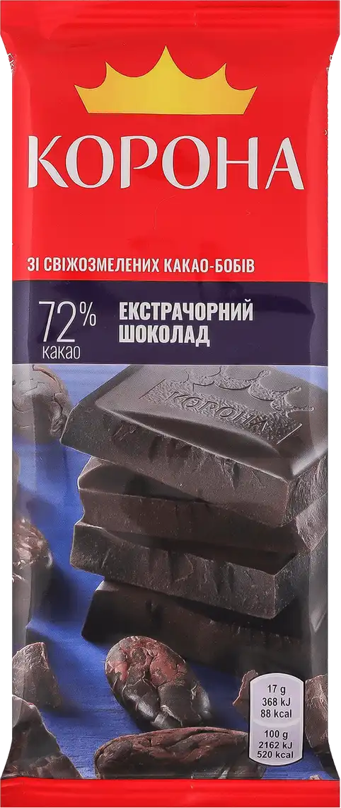 Шоколад Корона екстрачорний 85 г