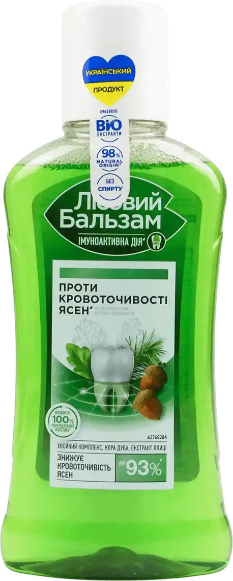 Ополіскувач порожнини рота Лісовий бальзам З екстрактом кори дубу та ялиці 250мл