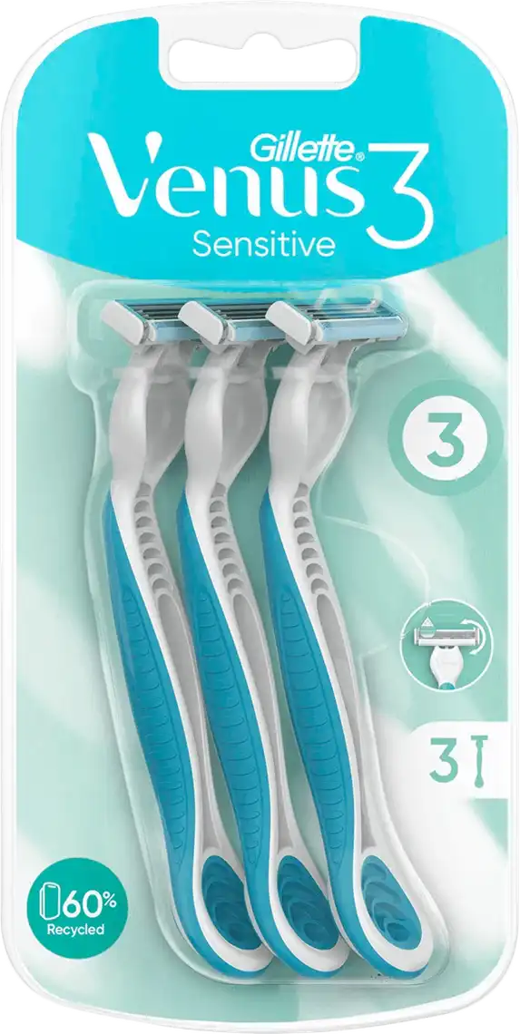 Станок для гоління Gillette Venus Sensitive жіночий одноразовий 3 шт