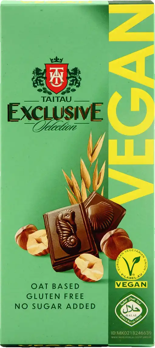 Шоколад молочний Taitau веганський з фундуком Exclusive 90 г