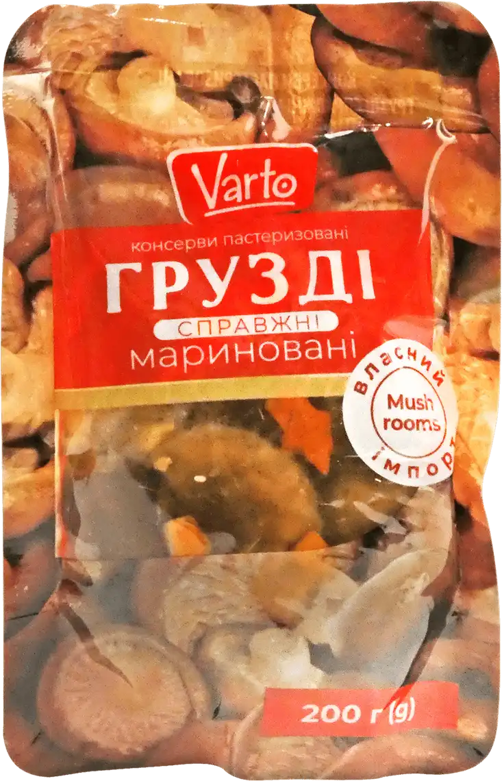 Грузді Varto мариновані 200г
