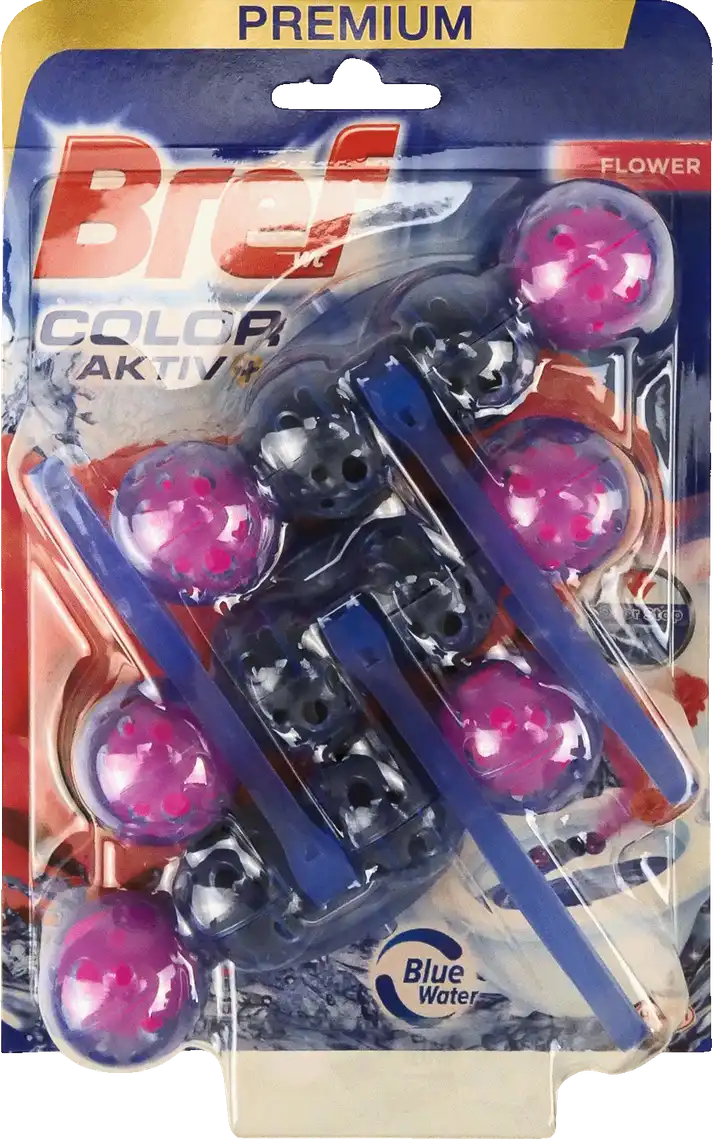 Туалетний блок Bref Color Activ Квіткова свіжість 3х50 г