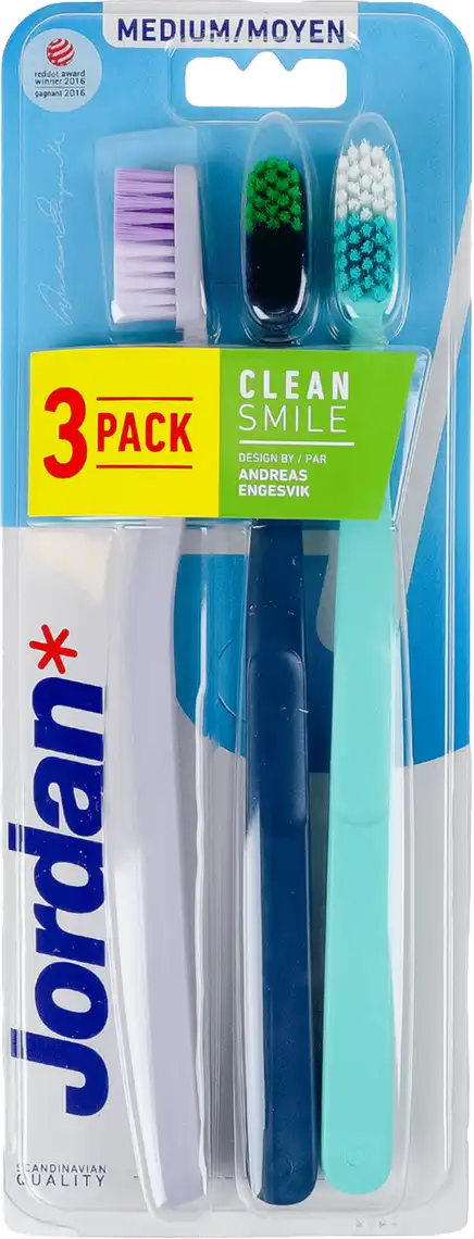 Зубна щітка Jordan Clean Smile Medium 3 шт.