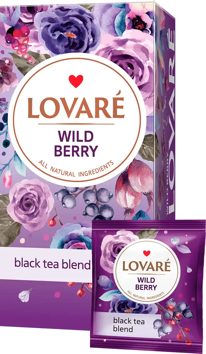 Чай Lovare Wild Berries чорний з ягодами 24х1.5 г
