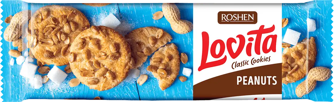 Печиво Roshen Lovita здобне з арахісом 150 г