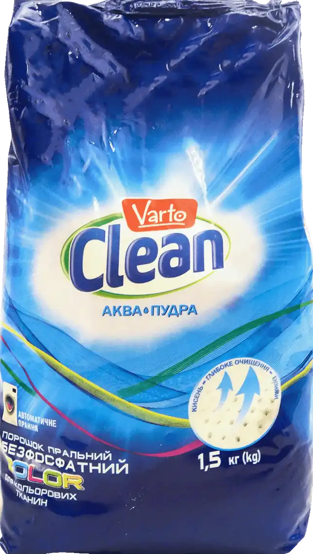 Пральний порошок Varto Clean Color безфосфатний 1500 г