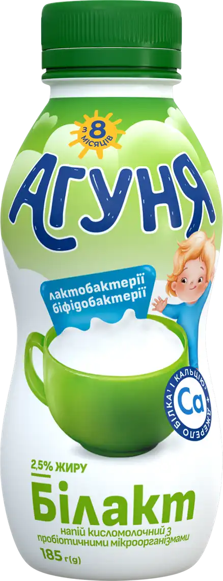 Напiй Агуня кисло-молочний Бiлакт 2.5% 185 г
