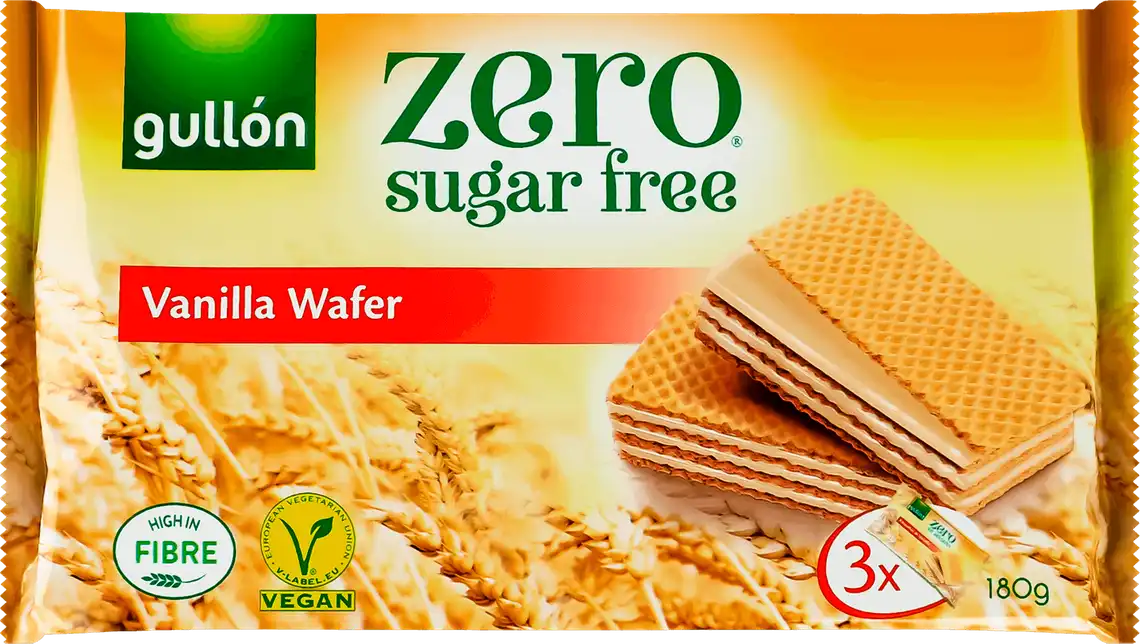Вафлi Gullon Diet Nature з ванільним кремом без цукру 180 г