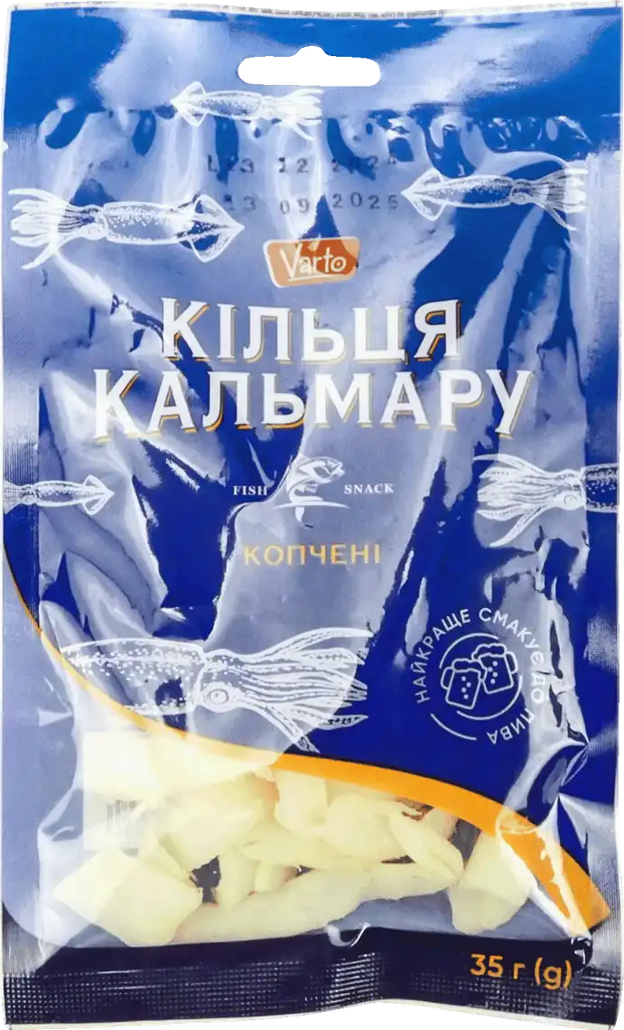 Кільця Varto кальмара солоно-сушені 35 г