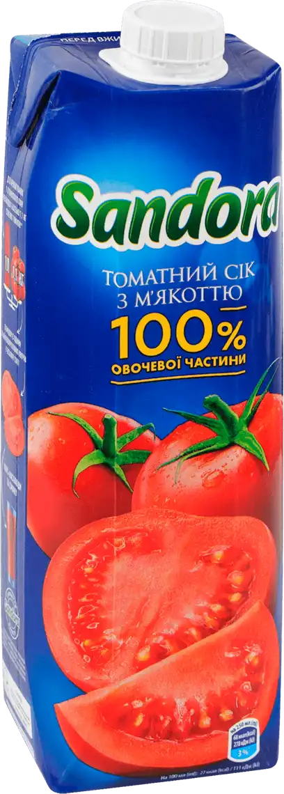 Сік Sandora томатний з сіллю 950 мл