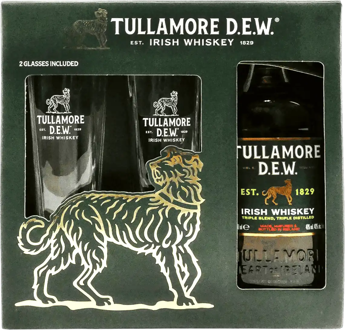 Віскі Tullamore Dew Original купажований 2 склянки в комплекті 40% 0.7 л