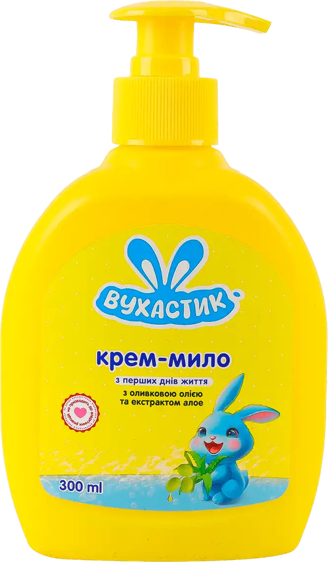 Крем-мило Вухастик для дітей рідке з оливковою олією та екстрактом алое 300 мл
