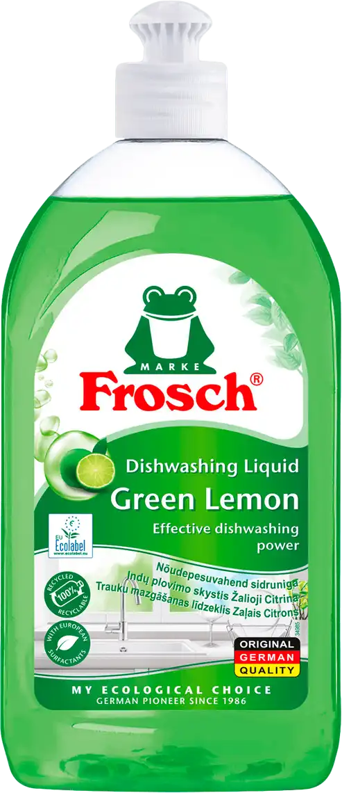 Засіб для миття посуду Frosch Зелений лимон, 500 мл