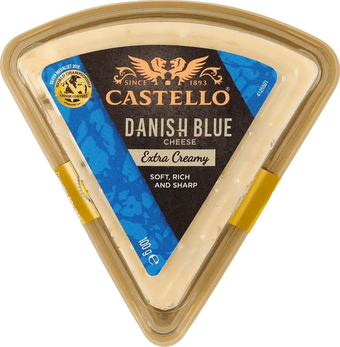 Сир Castello Danish Danablu extra з блакитною цвіллю 60% 100 г