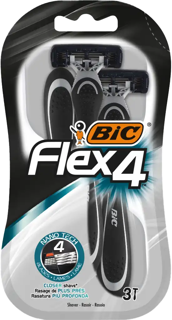 Станок для гоління Bic Flex 4 чоловічий одноразовий 3 шт