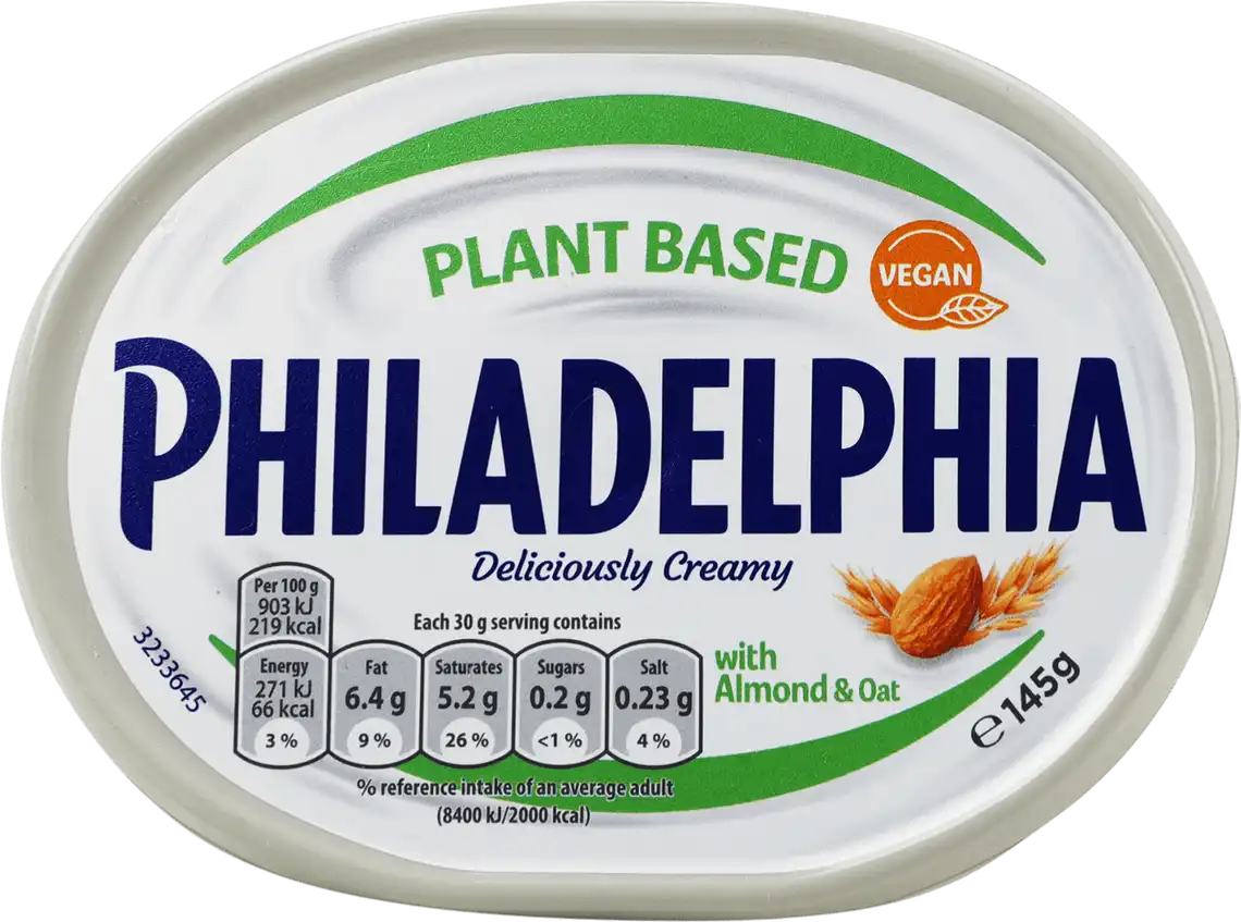 Сир Philadelphia Vegan рослинний з мигдалем та вівсом 145 г