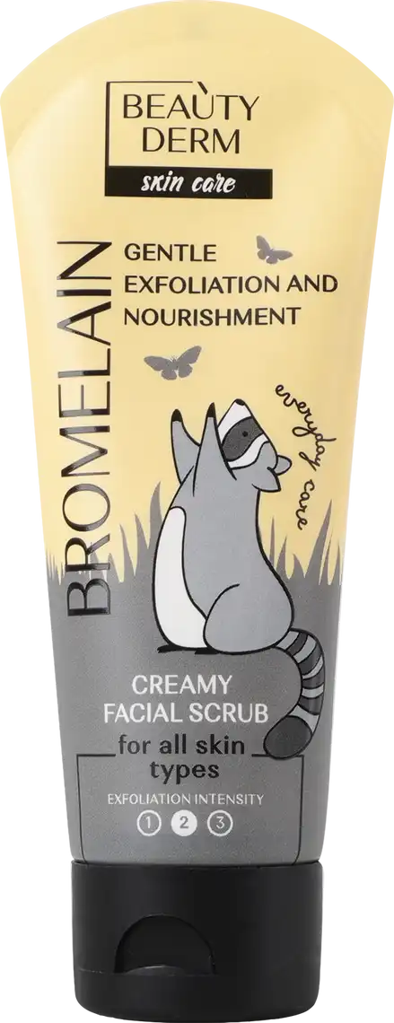 Кремовий скраб для обличчя Beauty Derm Skin Care Bromelain з абрикосовою кісточкою 75 мл
