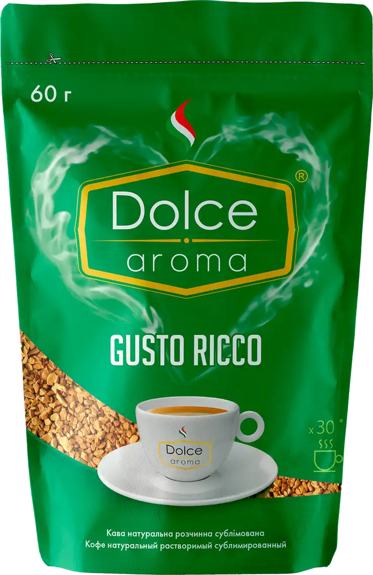 Кава розчинна Dolce Aroma Gusto Ricco 60 г