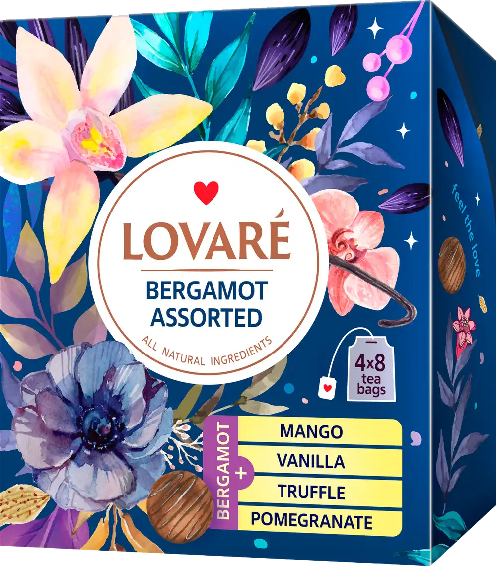 Чай чорний Lovare Асорті Бергамот 32х2 г