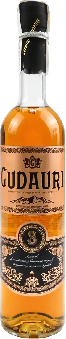 Коньяк Gudauri ординарний 3 зірки 40% 500 мл