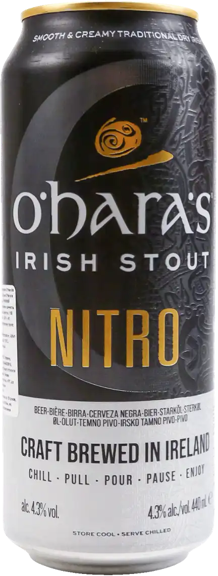 Пиво O'Hara's Irish Stout Nitro 0.44 л