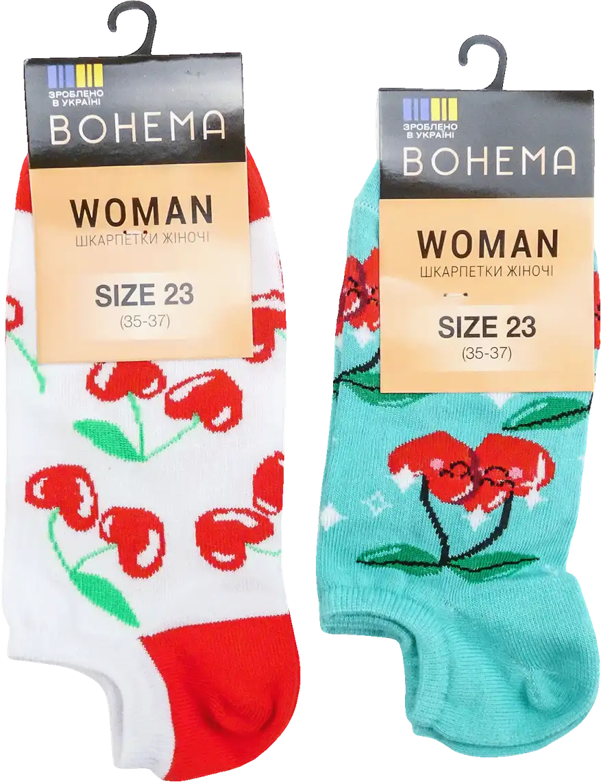 Шкарпетки жіночі BOHEMA Cherry укорочені р.23