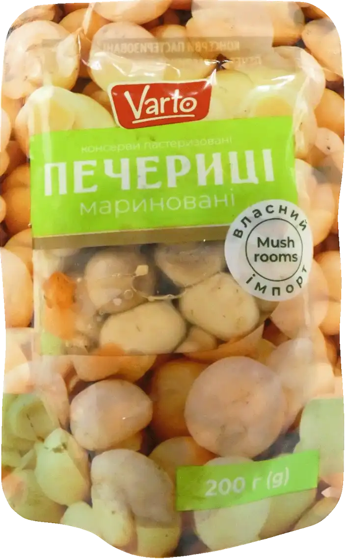 Печериці Varto мариновані 200г