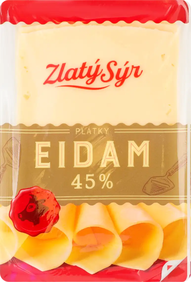 Сир Zlaty Syr EIDAM 45% нарізка 150 г