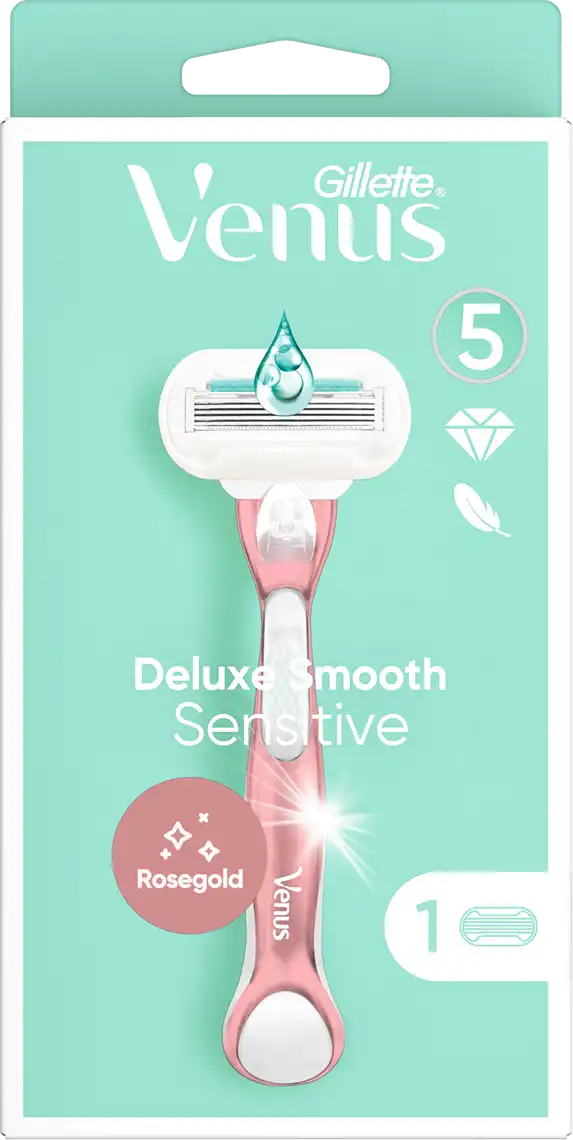 Бритва для гоління жіночий Venus Extra Smooth Sensitive RoseGold з 1 змінним картриджем