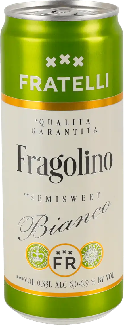 Напій винний Fratelli Fragolino Bianco ігристий білий напівсолодкий 6-6.9% 0.33 л