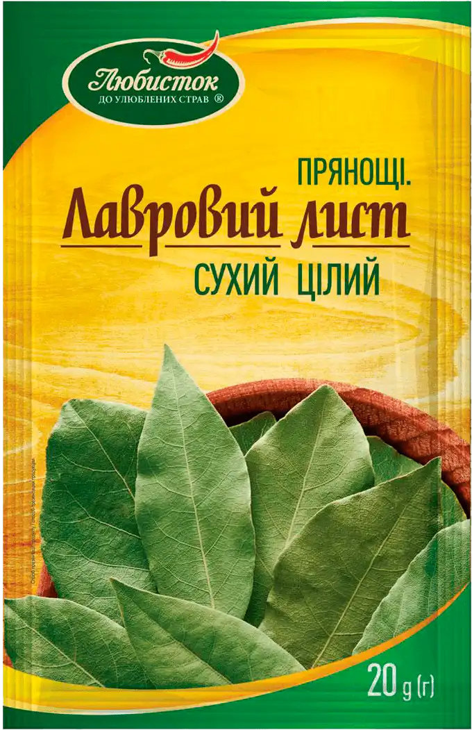 Лавровий лист Любисток цілий сухий 20 г