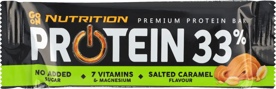 Батончик Go On Nutrition Protein зі смаком соленої карамелі без цукру 50 г