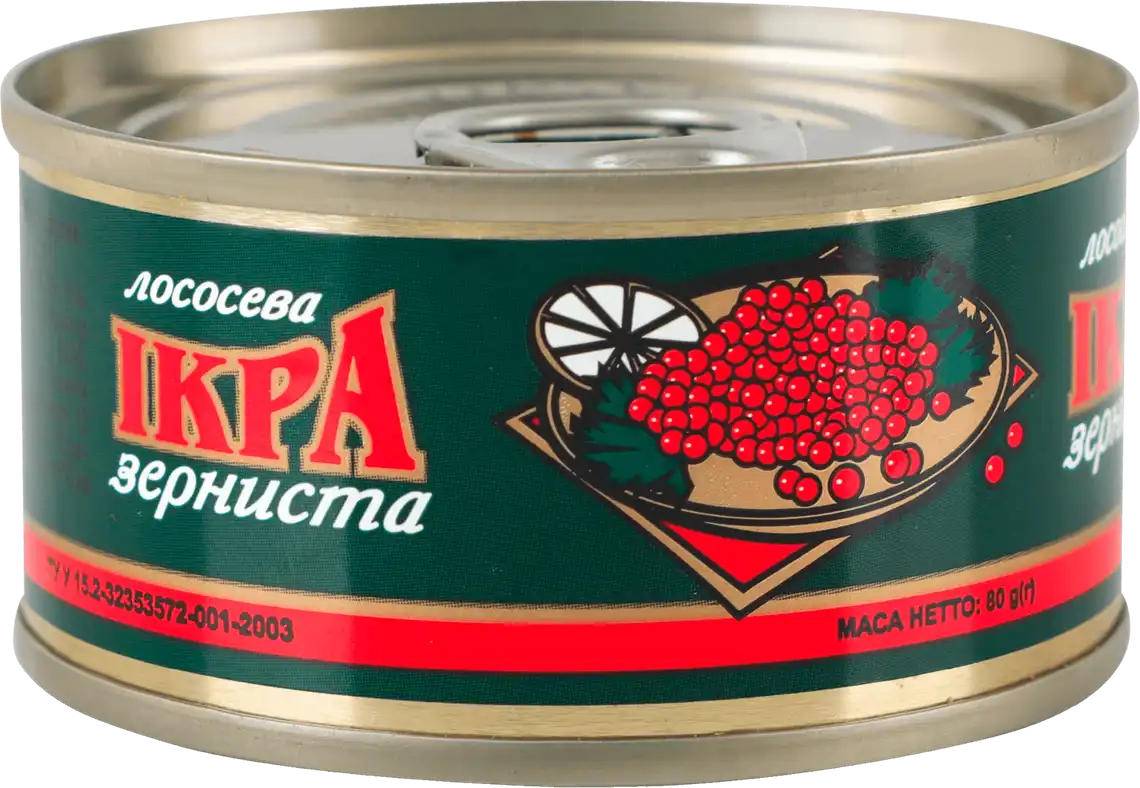 Ікра лососева АСС зерниста другий сорт 80 г