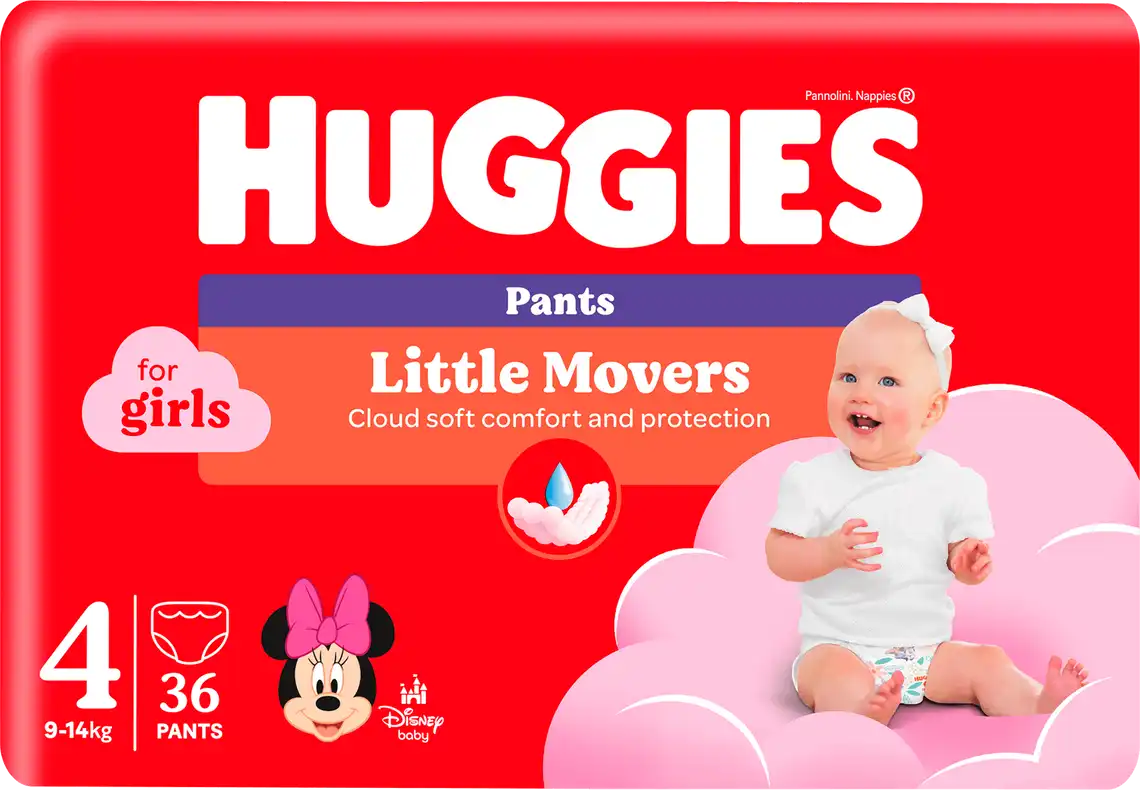 Підгузки-трусики Huggies Pants для дівчаток розмір 4 (9-15 кг) 36 шт