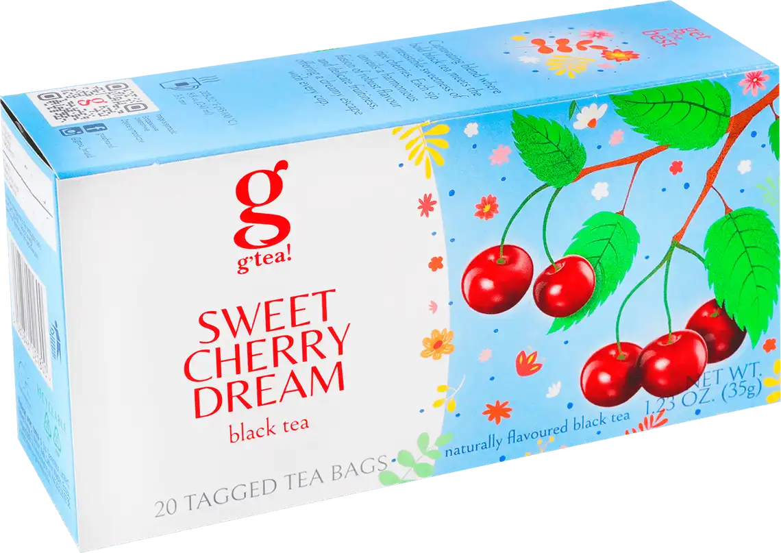 Чай g’tea!чорний з вишнею та лавандою 20 шт по 1.75 г